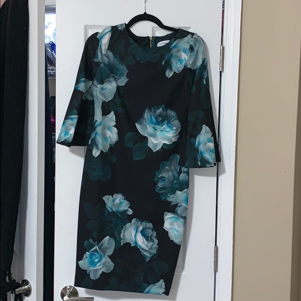 Calvin Klein bell sleeve dress